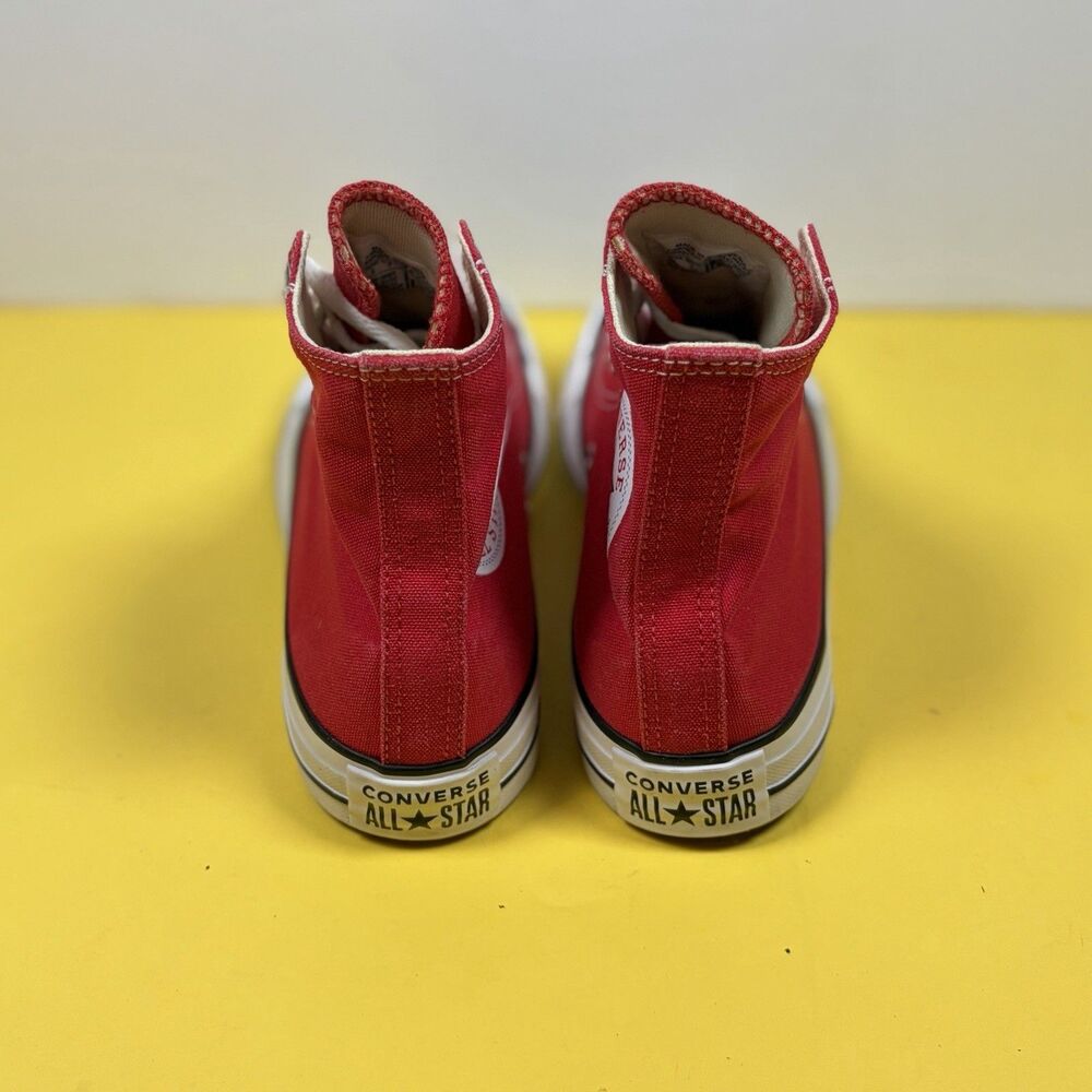 Converse Chuck Taylor All Star Hi Red Canvas Sneakers M9621 Sz Men’s 5 Women’s 7 - Picture 4 of 6
